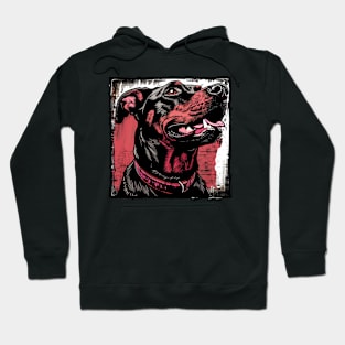 Retro Art Dobermann Dog Lover Hoodie